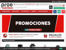 Tablet Screenshot of proenutrition.com